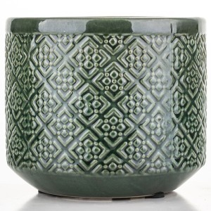 Vazonas keramikinis žalias 14x15x15 cm 138466