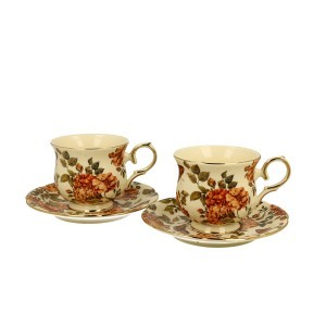 Puodeliai porcelianiniai 2 vnt.  HERBAL ROSES 260 ml DUO