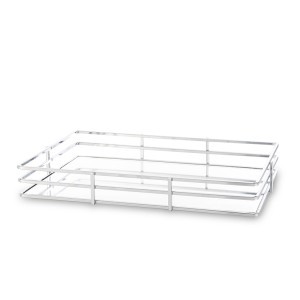 Padėklas metalinis sidabro spl. 4,5x30x20 cm 148746