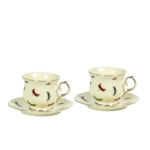 Puodeliai porcelianiniai 2 vnt. Laumžirgiai 260 ml DUO