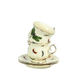 Puodeliai porcelianiniai 2 vnt. Laumžirgiai 260 ml DUO