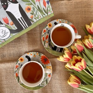 Puodelis porcelianinis Katė pievoje 600 ml DUO