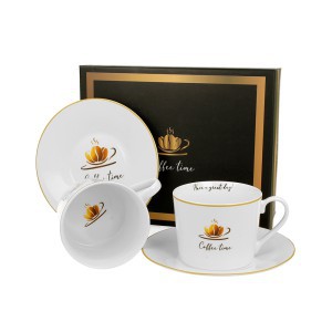 Puodeliai porcelianiniai  2 vnt. COFFEE TIME 1  350 ml DUO