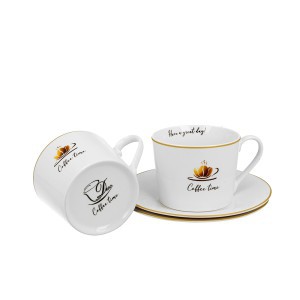 Puodeliai porcelianiniai  2 vnt. COFFEE TIME 1  350 ml DUO