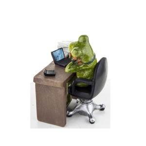 Figūrėlė varlė Biuro darbuotojas 14x10,5x10 cm 137233