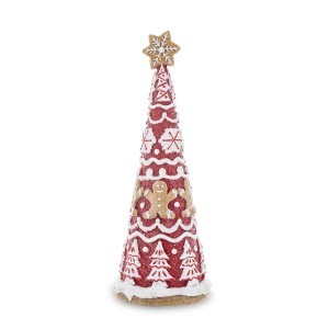 Figūrėlė Kalėdinė eglutė polirezininė 36,5x14x14 cm 162170 KLD