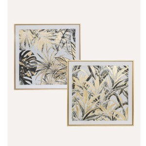 Paveikslas drobė su rėmu Lapai 50x50 cm Atmosphera 209429