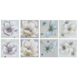 Paveikslas Gėlė/drugeliai 40x40x3 cm (8 mix) 8445393372037