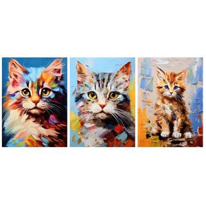 Paveikslas Katinas (mix 3) dažyta drobė 40x60 cm 8445393530055
