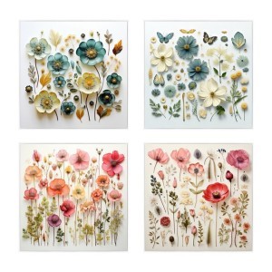 Paveikslas Gėlės (4 mix) 2.5x40x40 cm 8445393369761