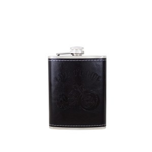 Gertuvė plieninė ( fleškutė) 240ml aptraukta oda WA-8MR3