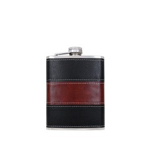 Gertuvė plieninė ( fleškutė) 240ml aptraukta oda WA-8S14