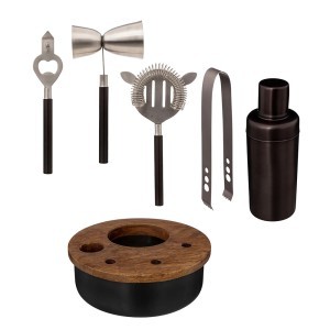 Kokteilių gaminimo rinkinys su stovu 6 vnt nerūdijantis plienas Secret de Gourme