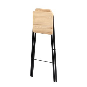 Kėdė sulankstoma baro 48x43x98 cm juoda, medis Urban Living 151013