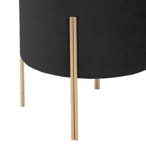 Pufas metalinėmis kojomis su veliūriniu audeklu D34xH40 cm Atmosphera 157171A