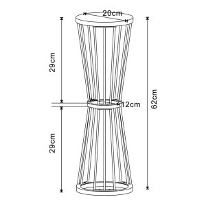 Stovas gėlėms metalinis 62x20 cm juoda sp. Fossbergom PXFF-0148 84238854