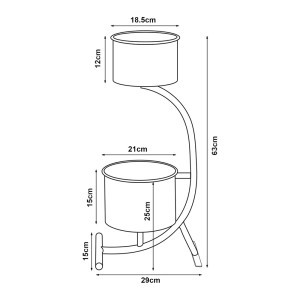 Stovas gėlėms metalinis 63x29x21 cm Almelo PXFF-0156 84315611