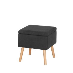 Pufas su dėže, medinėmis kojomis 45x45x48 cm (max 100 kg) 4Living 637450