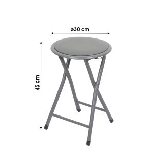 Kėdė-taburetė sulankstoma D30xH45 cm pilka sp. Urban Living 224738