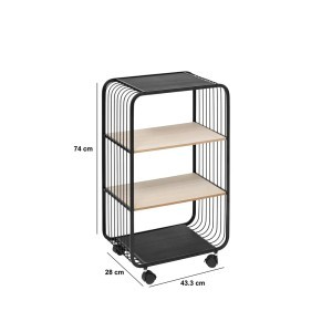 Lentyna pastatoma su ratukais 43x28x74 cm MDF, metalinė 5Five 193586