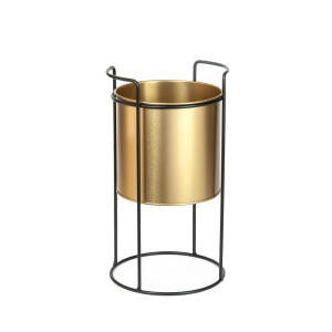 Stovas gėlėms metalinis 16x16x31 cm aukso spalvos Senza 103339