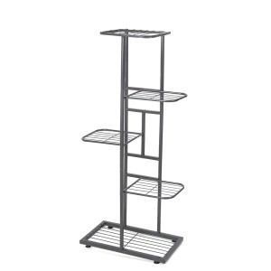 Stovas gėlėms metalinis juodos sp. 5 aukštų 53x43x83 cm