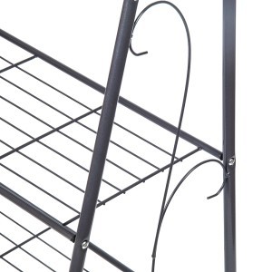 Stovas gėlėms metalinis juodos sp. 3 aukštų 63x31x69 cm