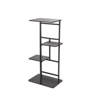 Stovas gėlėms metalinis juodos sp. 4 aukštų 83x53x43cm