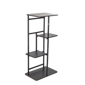 Stovas gėlėms metalinis juodos sp. 4 aukštų 83x53x43cm