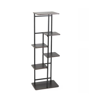 Stovas gėlėms metalinis juodos sp. 6 aukštų 75x57x42cm