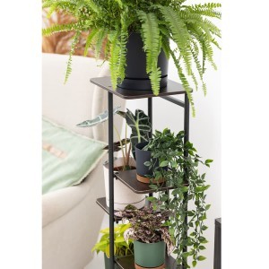 Stovas gėlėms metalinis juodos sp. 6 aukštų 75x57x42cm