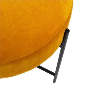Pufas metalinėmis kojomis su veliūriniu audeklu D47xH45 cm Atmosphera 166765B