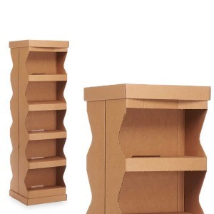 Stendas prekėms, kartoninis (displėjus) 46x44x163 cm (lentynų gylis 22 cm) Giftd