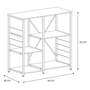 Lentyna pastatoma su metalo kojomis 90x82x40 cm Home Deco HD7436