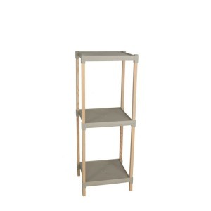 Lentyna pastatoma medinė/plastikinė 3 lentynos 72x28x25 cm 8445393472133