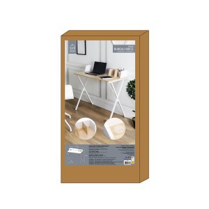 Kompiuterio stalas 90x85x50 cm medinis baltas Home Deco HD6423