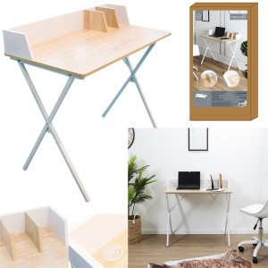 Kompiuterio stalas 90x85x50 cm medinis baltas Home Deco HD6423