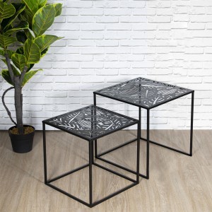 Staliukai metaliniai 2 vnt. 40x40x40 cm Home Deco HD6580