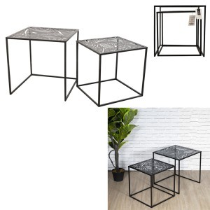 Staliukai metaliniai 2 vnt. 40x40x40 cm Home Deco HD6580