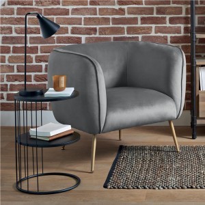 Staliukas metalinis juodos sp. D36xH52 cm Atmosphera 157206A