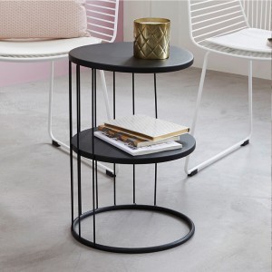 Staliukas metalinis juodos sp. D36xH52 cm Atmosphera 157206A