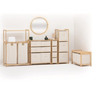 Suoliukas su dėžėmis 67x44x35 cm bambukas 5Five 200138