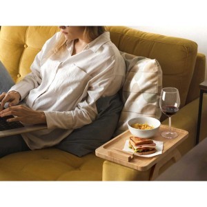 Staliukas ant sofos porankio, bambukinis 35x25x15 cm Kinvara 92605