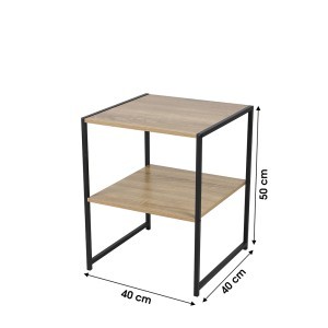 Staliukas 40x40x50 cm juodas, medis Urban Living 151579