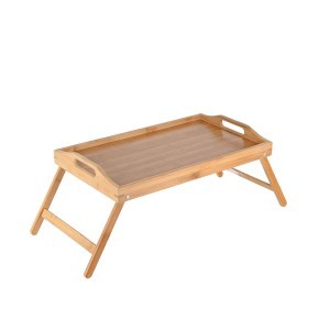 Staliukas pusryčių/kompiuteriui lovoje 50x30x21 cm bambukas Estia 02-18184