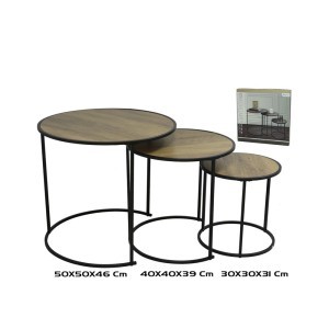 Staliukas 3 vnt kompektas 50x50x46,40x40x39,30x30x31 cm 8445393543024