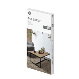 Kavos staliukas 100x50x36 cm juodas, medis Urban Living 151063