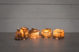 Dekoracija Traukinukas su LED apšvietimu 23,5x7x14 cm Winteria  kld 627436