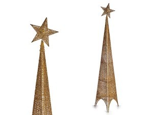 Eglutė dekoratyvinė metalinė, plastikinė 28x107x7 cm aukso sp. Krist+ 97005 KLD