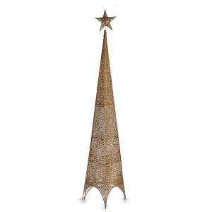 Eglutė dekoratyvinė metalinė, plastikinė 34x134x5,5cm aukso sp. Krist+ 97006 KLD